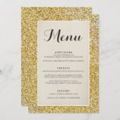Carte élégante de menu de mariage de parties (Devant / Derrière)
