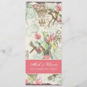 Carte élégante de menu de tulipes de n de