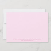 Carte Élégante de Mise en Garde Rose Pastel de Cla (Dos)
