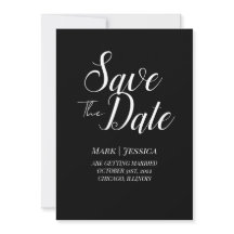 Carte Élégante de Mise en Garde "Save The Date" |