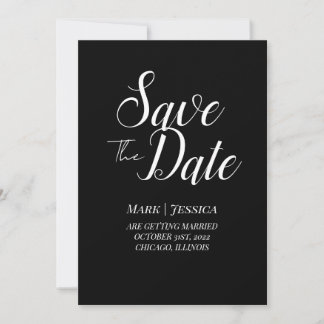 Carte Élégante de Mise en Garde "Save The Date" |