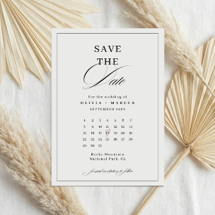 Carte Élégante de Monogramme de Mariage pour Sauve