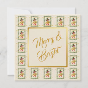 Carte élégante de Noël à la crème irlandaise au co