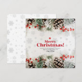 Carte élégante de Noël et Nouvel An  (Devant / Derrière)