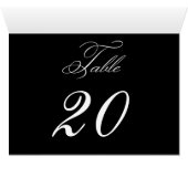 Carte élégante de nombre de Tableau de mariage de (Intérieur Horizontal (Bas))