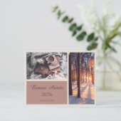 Carte élégante de Nouvel An 2026 Bonne Année (Debout devant)