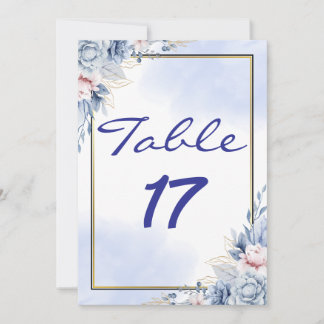 Carte élégante de numéro de table