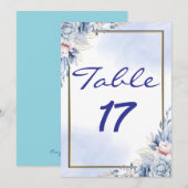 Carte élégante de numéro de table (Devant / Derrière)
