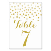 Carte élégante de numéro de table de mariage avec  (Dos)