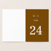 Carte élégante de numéro de table de mariage avec  (Intérieur)