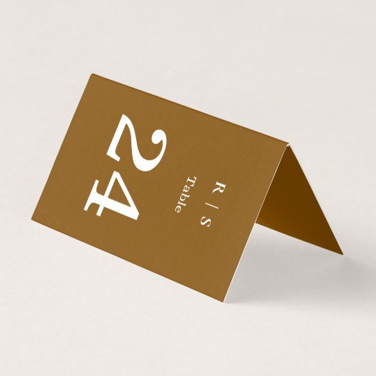 Carte élégante de numéro de table de mariage avec (Front)