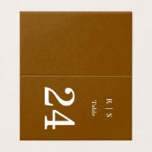 Carte élégante de numéro de table de mariage avec (Outside Unfolded)