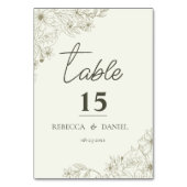 Carte élégante de numéro de table de mariage botan (Par défaut)