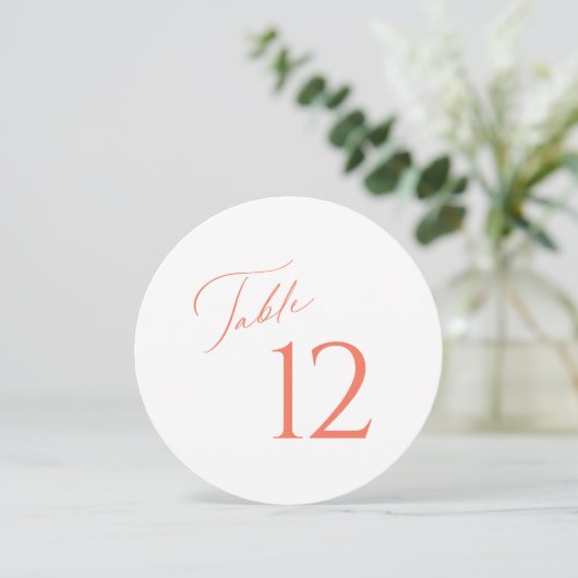 Carte élégante de numéro de table de mariage en éc (Debout devant)