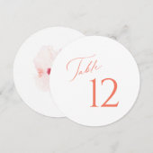 Carte élégante de numéro de table de mariage en éc (Devant / Derrière)