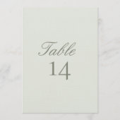 Carte élégante de numéro de table de mariage moder (Devant)