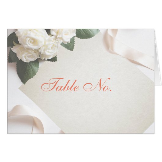 Carte élégante de numéro de table pour invités Bla (Devant Horizontal)