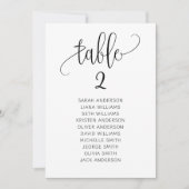Carte élégante de plan de table de mariage suspend (Devant)