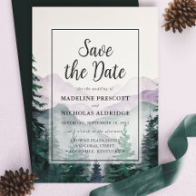 Carte Élégante de Rappel de Date de Mariage en For