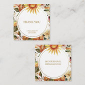 Carte élégante de remerciement Florale d'Automne d (Devant / Derrière)