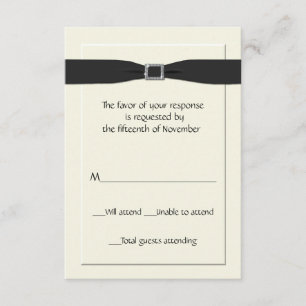 Carte élégante de réponse de mariage