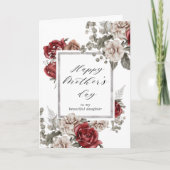 carte élégante de rose rustique pour la fête des m (Devant)