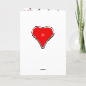 Carte élégante de Saint-Valentin avec cœur rouge v (Dos)