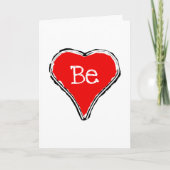 Carte élégante de Saint-Valentin avec cœur rouge v (Devant)