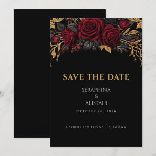 Carte Élégante de Sauvegarde de Date de Style Goth