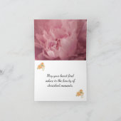 Carte élégante de sympathie Peony (Intérieur)