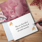 Carte élégante de sympathie Peony