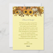 Carte élégante de Thanksgiving d'automne (Dos)