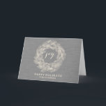 CARTE ÉLÉGANTE DE VACANCES DE LA JOIE %PIPE% DE LA<br><div class="desc">CARTE ÉLÉGANTE DE VACANCES DE LA GUIRLANDE %PIPE% DE FEUILLAGE D'HIVER</div>