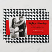 Carte élégante de vacances de pied-de-poule (Devant / Derrière)