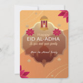 Carte élégante de vœux pour l'Aïd al-Adha Moubarak (Devant)