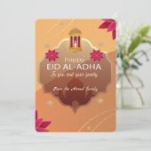 Carte élégante de vœux pour l'Aïd al-Adha Moubarak (Debout devant)