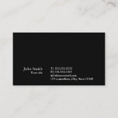 Carte élégante d'entreprise de construction (Dos)