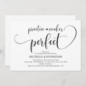 Carte élégante d'invitation de dîner de répétition (Devant / Derrière)