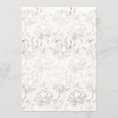 Carte Elégante Douche Botanique Rose Grey Blush Or (Dos)