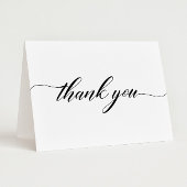 Carte Elégante douche simple ou Merci Mariage