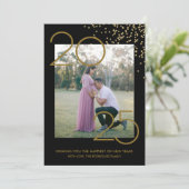 Carte élégante du Nouvel An, carte de vacances pho (Debout devant)