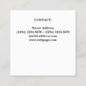 Carte élégante élégante de client de fidélité (Dos)