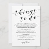 Carte élégante et magnifique de chronologie/itinér (Dos)