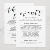 Carte élégante et magnifique de chronologie/itinér (Devant / Derrière)