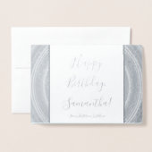 Carte élégante et sophistiquée "Joyeux anniversair (Devant avec enveloppe)