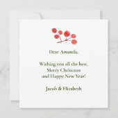 Carte Élégante famille de couronnes de Noël (Dos)