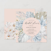 Carte élégante Fête des mariées bohème brune (Devant / Derrière)