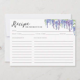 Carte Elégante Fête des mariées d'aquarelle florale viol