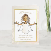 Carte Élégante Fête des mariées mariée douce pour être c (Devant)