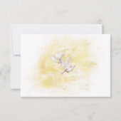 Carte Elégante fleur de fontaine, colombes Mariage d'été (Dos)